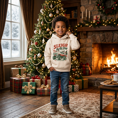 SLEIGH ALL DAY TODDLER CHRISTMAS MONSTER TRUCK HOODIE
