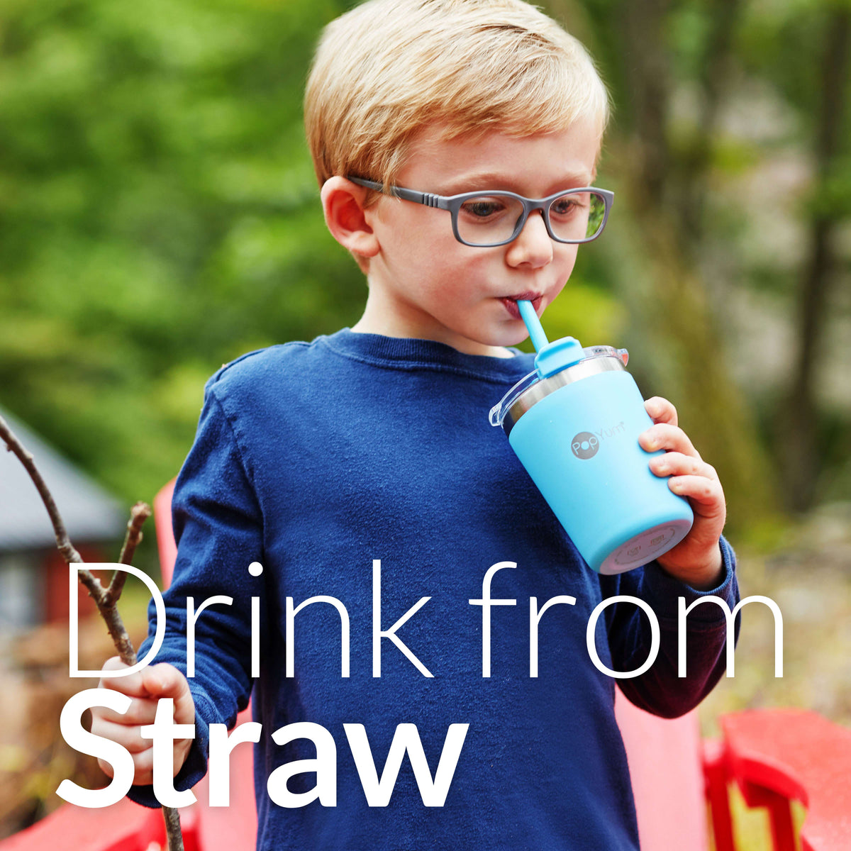 9oz Insulated Stainless Steel Kids’ Cups with Lid and Straw, 2-Pack, Blue & Pink, stackable, sippy, baby, child, toddler, tumbler