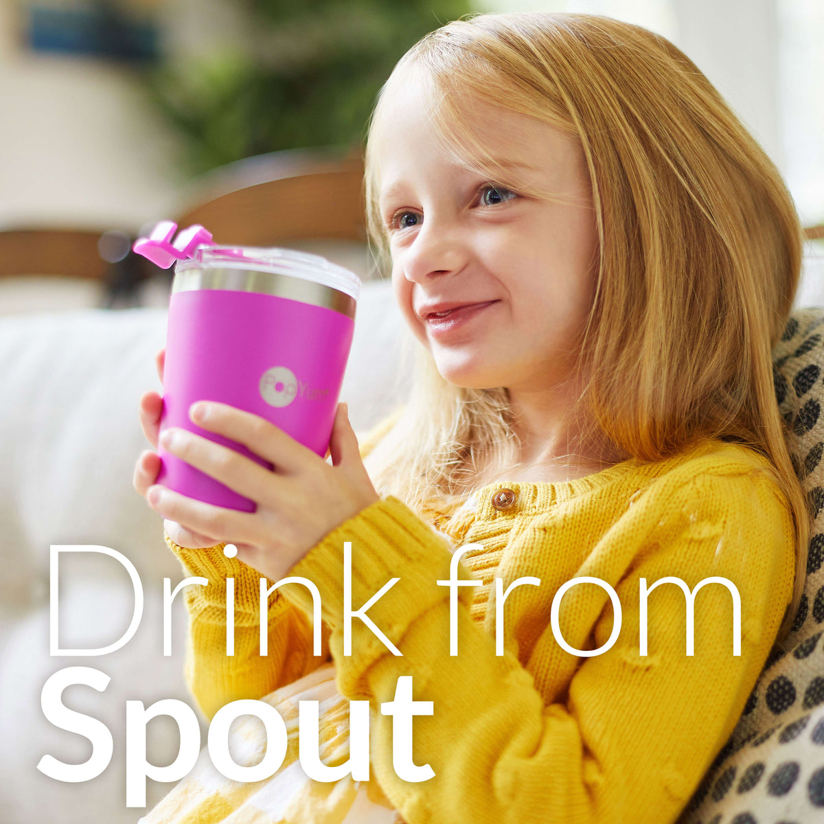 9oz Insulated Stainless Steel Kids’ Cups with Lid and Straw, 2-Pack, Blue & Pink, stackable, sippy, baby, child, toddler, tumbler