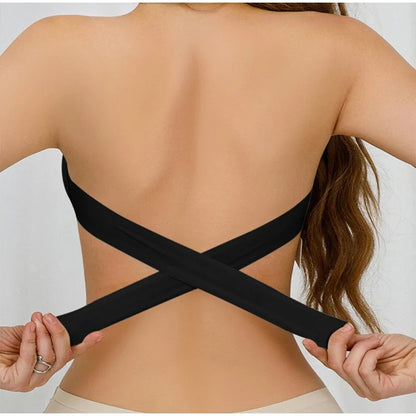 Seamless Anti-Slip Strapless Push Up Bra Silk Invisible Can be worn as a bralette or Tube top - Available in multiple colors