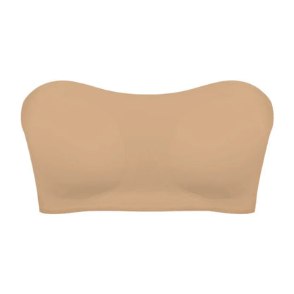 Seamless Anti-Slip Strapless Push Up Bra Silk Invisible Can be worn as a bralette or Tube top - Available in multiple colors