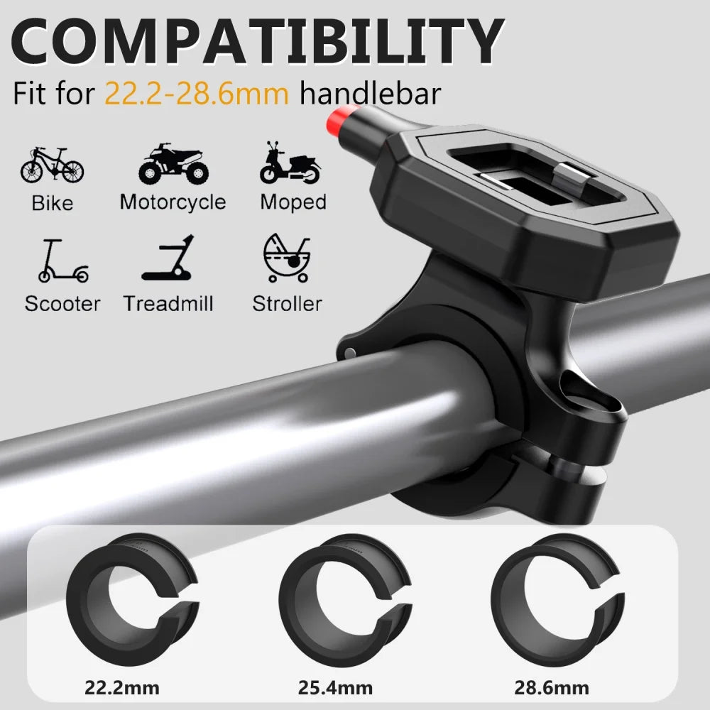 Touch Screen Bike Scooter Handlebar Phone Case Bag Waterproof Bicycle Motorcycle MTB Cellphone Mount Stand Quick Lock Release