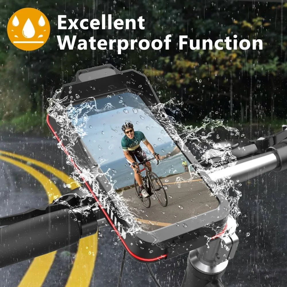 Touch Screen Bike Scooter Handlebar Phone Case Bag Waterproof Bicycle Motorcycle MTB Cellphone Mount Stand Quick Lock Release
