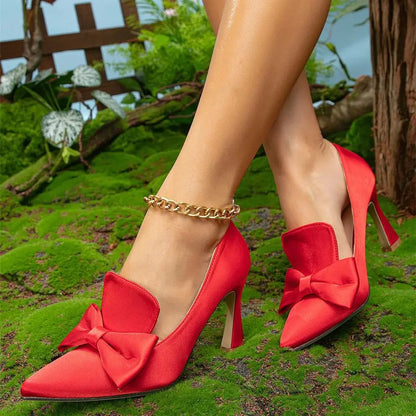 The Sophisticated Satin Heeled Pump - Available in 5 colors