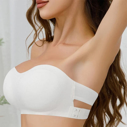 Seamless Anti-Slip Strapless Push Up Bra Silk Invisible Can be worn as a bralette or Tube top - Available in multiple colors