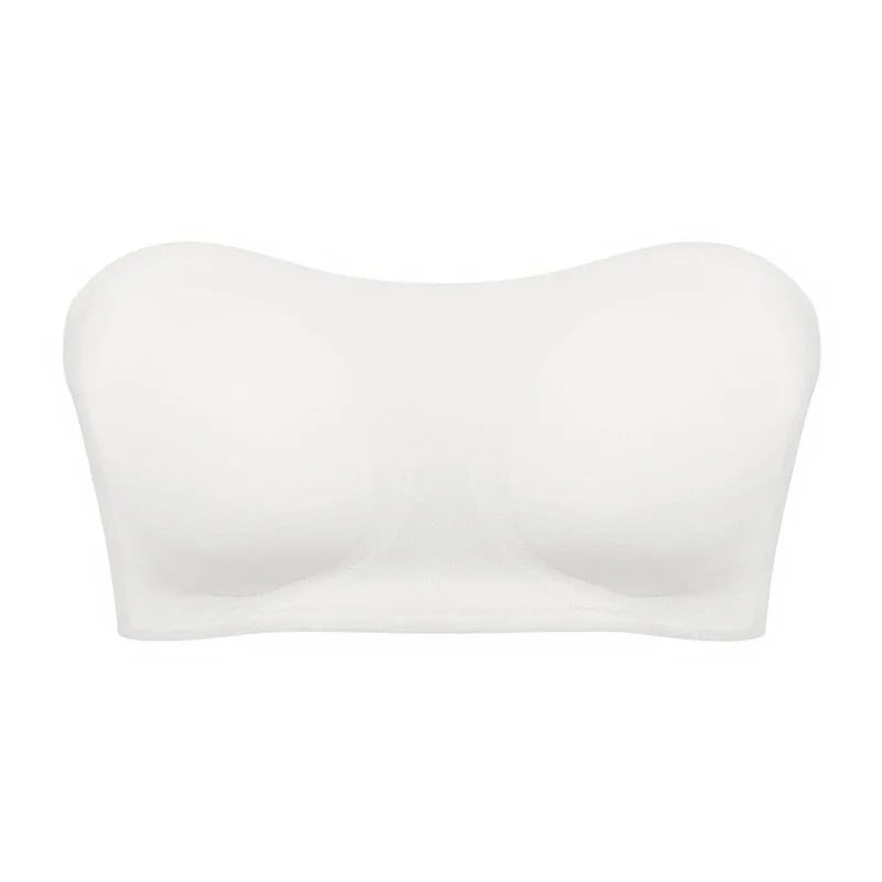 Seamless Anti-Slip Strapless Push Up Bra Silk Invisible Can be worn as a bralette or Tube top - Available in multiple colors