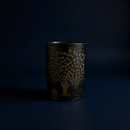 Vibhsa Tree Votive Candle Holder | 4.4", Laser-Cut, Rustic Finish