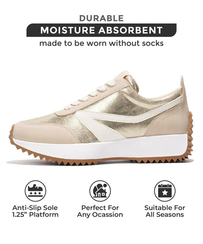 Trendy Project Cloud Women's Sneakers - Super Comfy Memory Foam Insole and Lightweight - - Available in Multiple Colors
