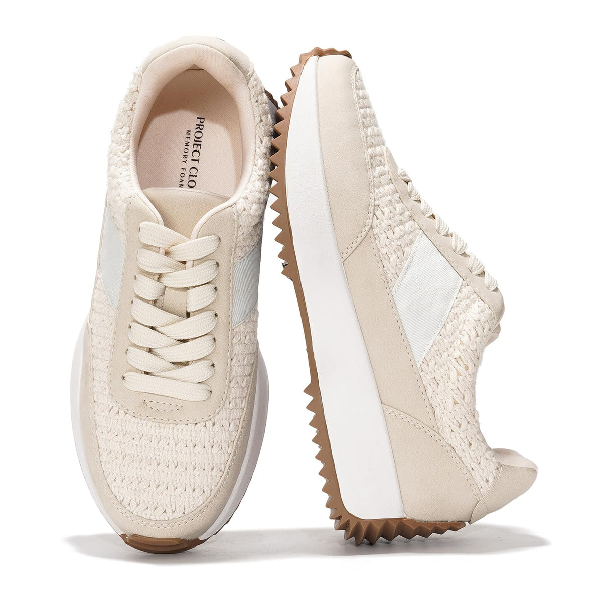 Trendy Project Cloud Women's Sneakers - Super Comfy Memory Foam Insole and Lightweight - - Available in Multiple Colors