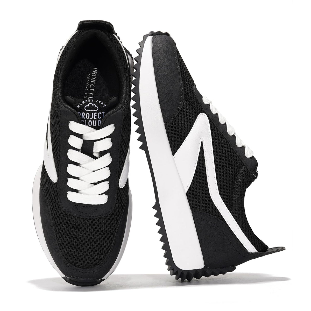 Trendy Project Cloud Women's Sneakers - Super Comfy Memory Foam Insole and Lightweight - - Available in Multiple Colors